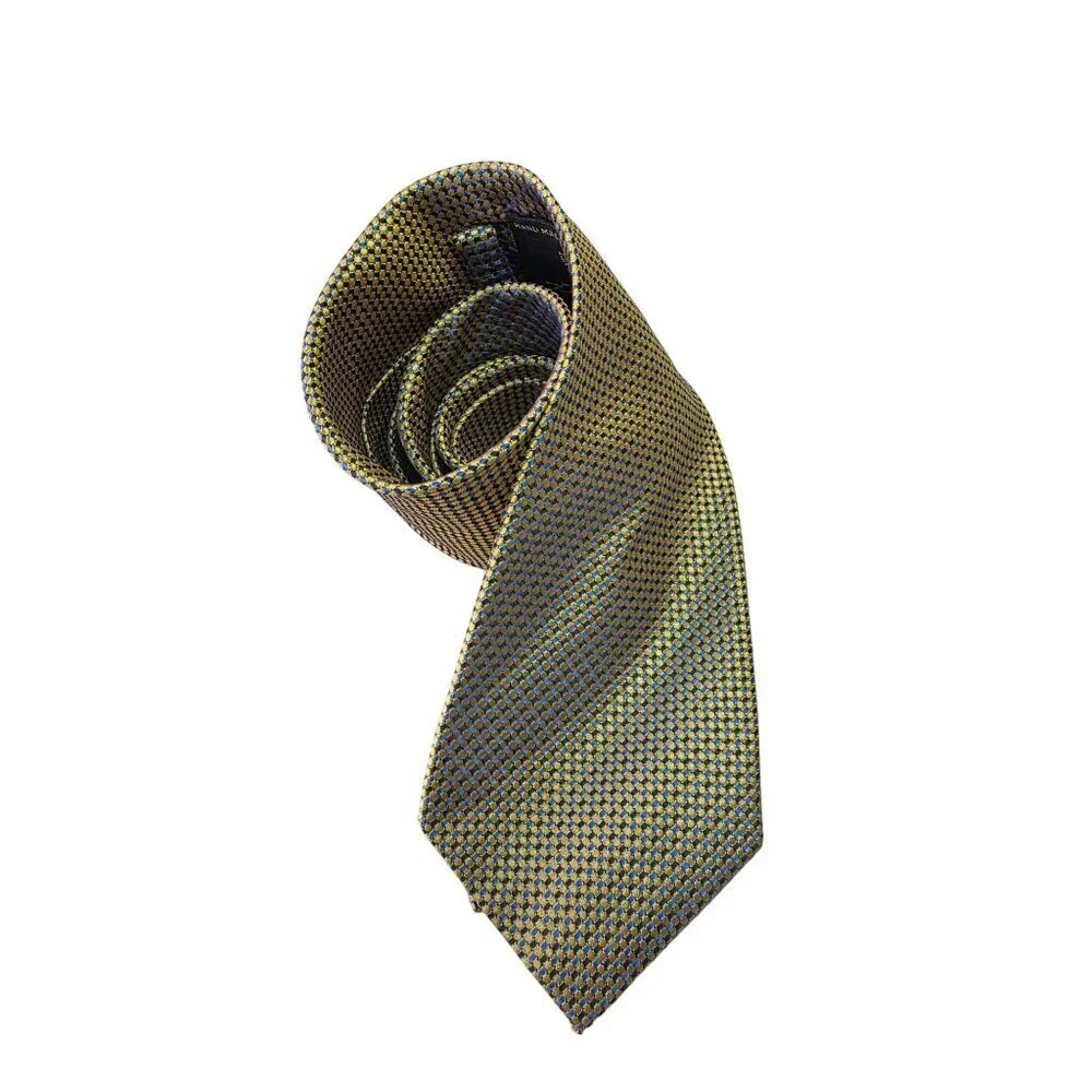Valerio Garati 90s Iridescent Geometric Jacquard Silk Tie 4